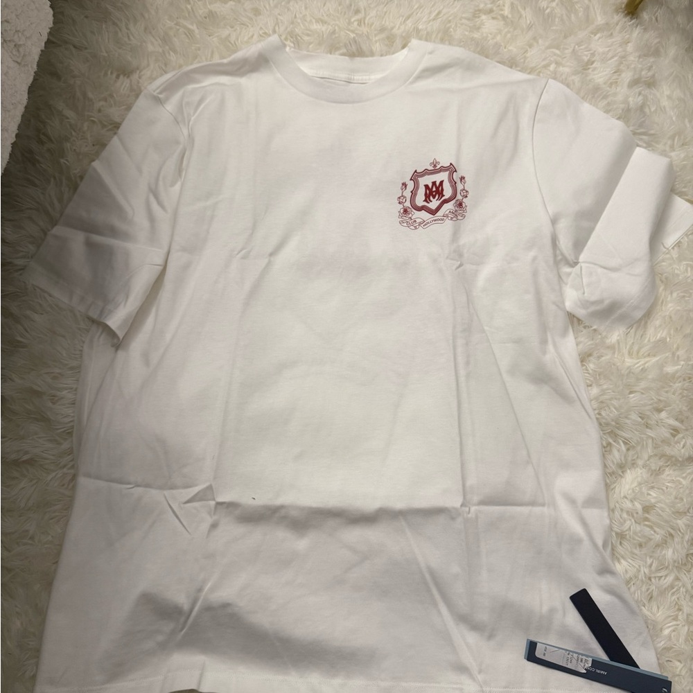 AMIRI White Tee with Red Crest
